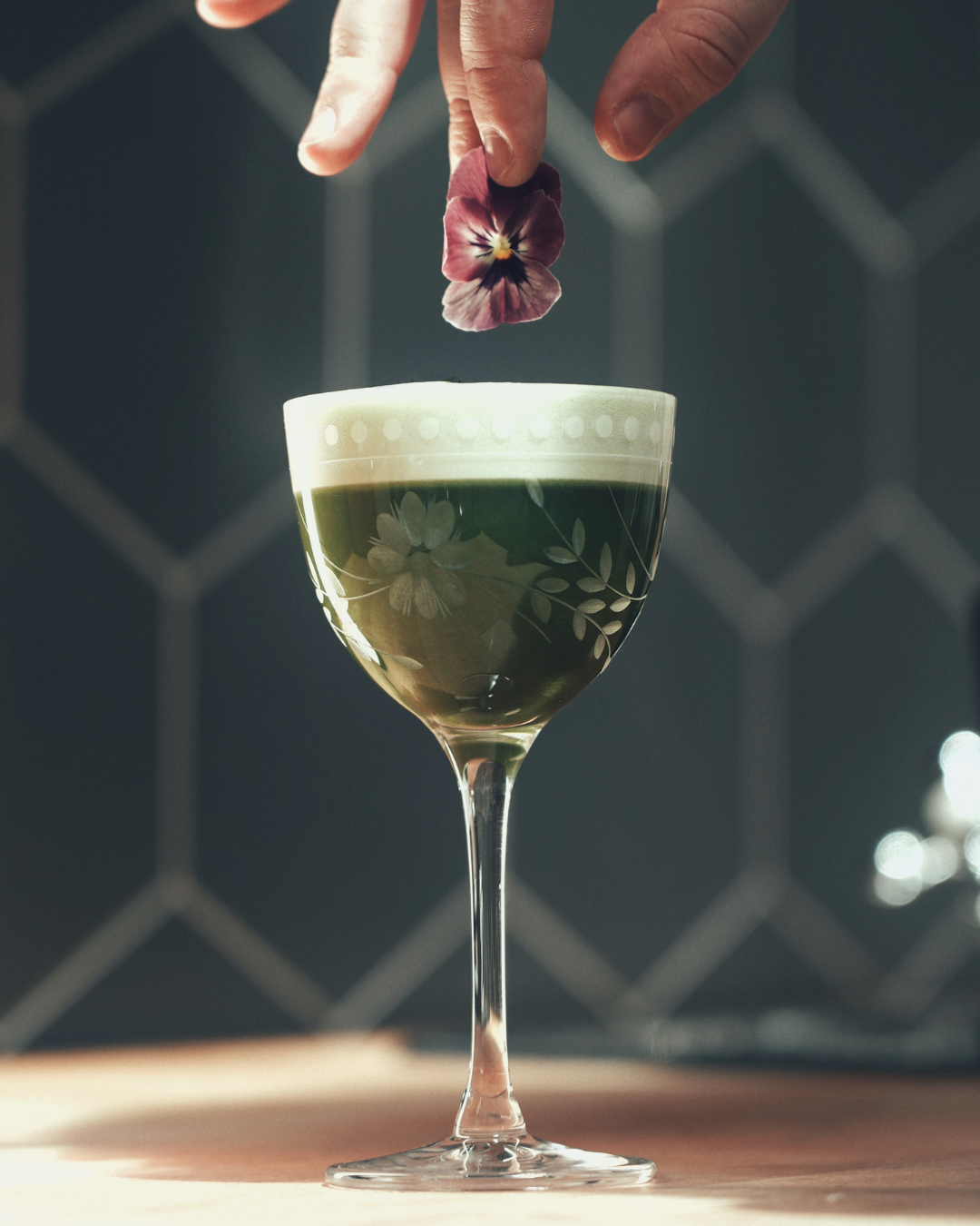 Lavender Matcha Sour