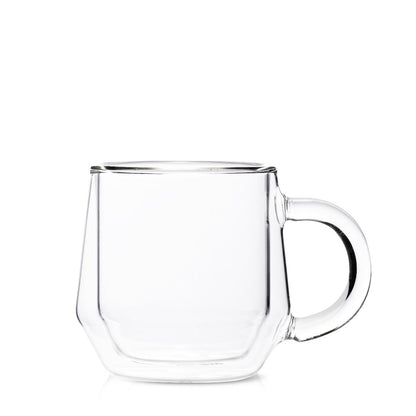 Hearth Double Wall Glass Mug, 175ml (6 oz) Set of 2