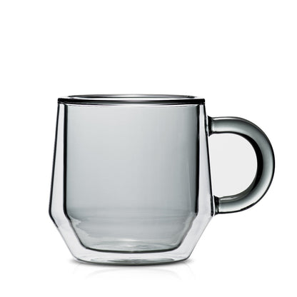 Hearth Double Wall Glass Mug, 175ml (6 oz) Set of 2