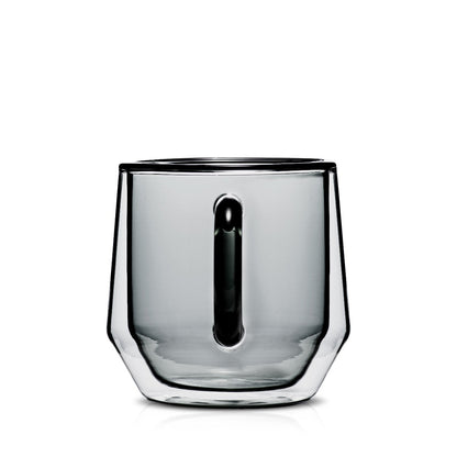 Hearth Double Wall Glass Mug, 175ml (6 oz) Set of 2