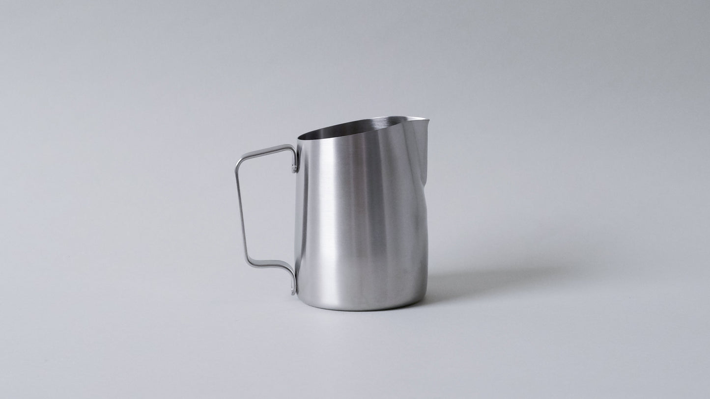 Slow Pour Supply Brushed Silver Pitcher with Round Spout (15 oz)