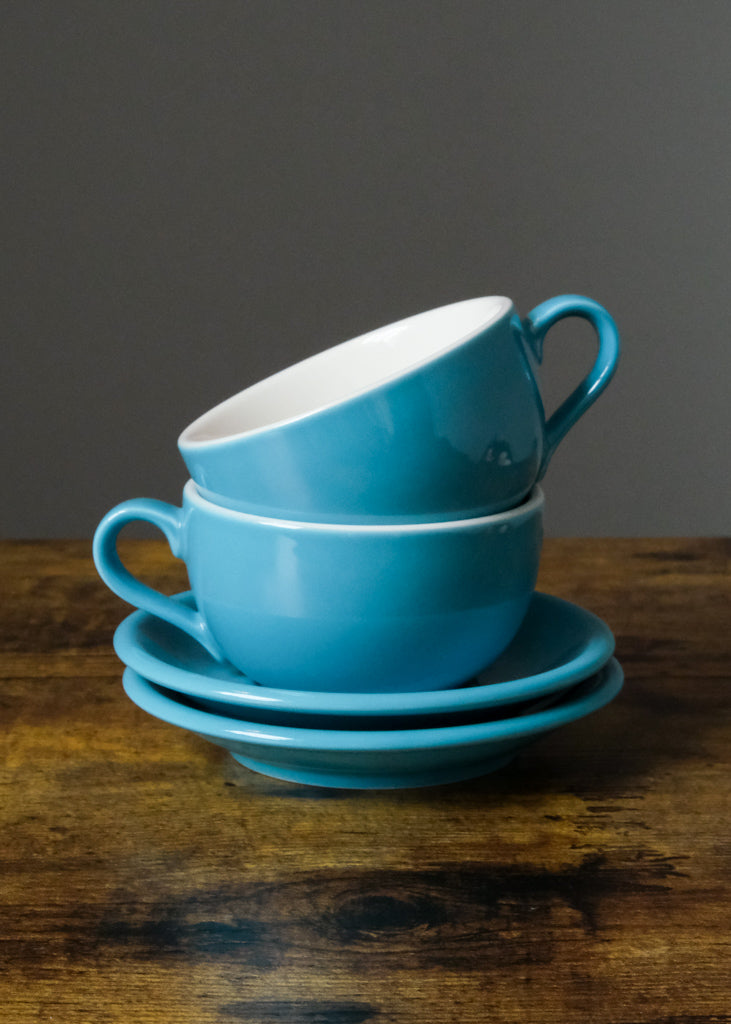 Slow Pour Supply ORIGAMI Latte Cups and Saucers (8 oz)