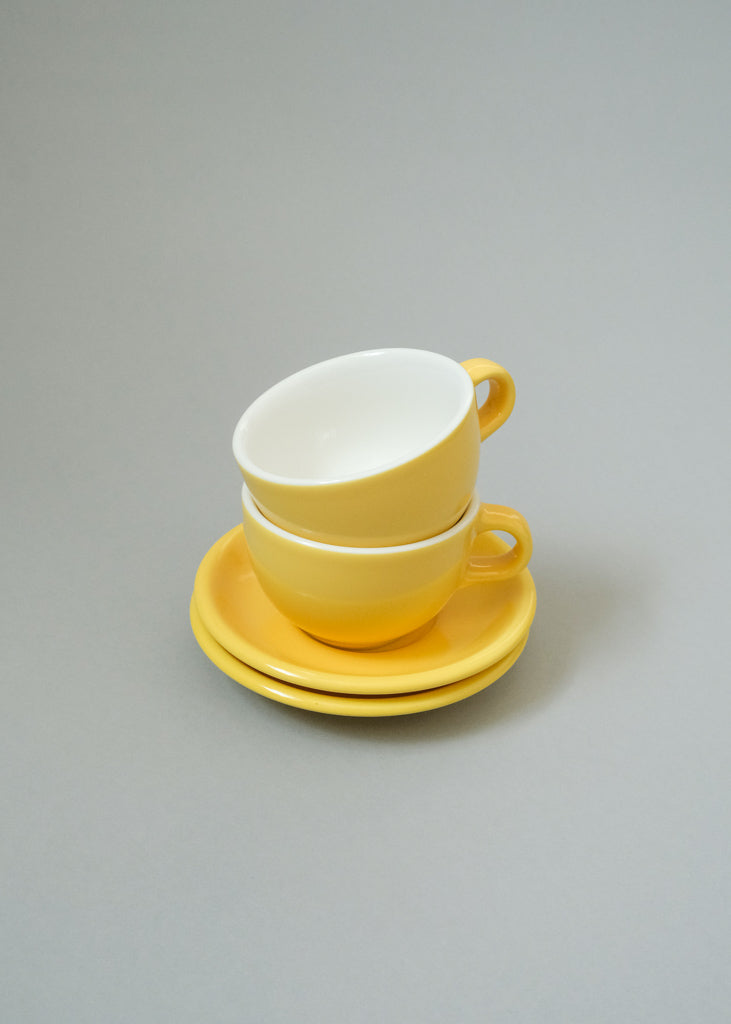 Slow Pour Supply ORIGAMI Latte Cups and Saucers (8 oz)